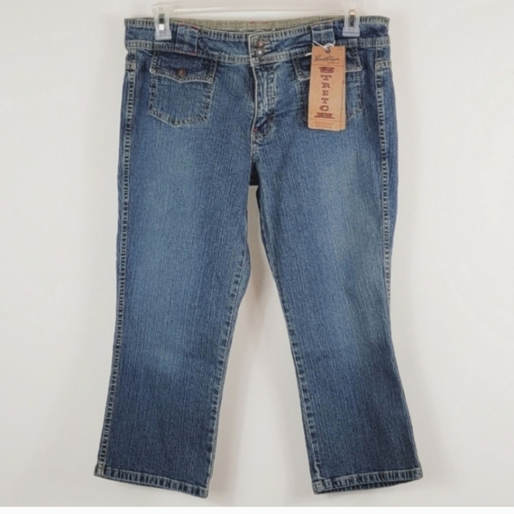 LEVI STRAUSS Stretch Lowrise Capri Blue Jeans Size 13